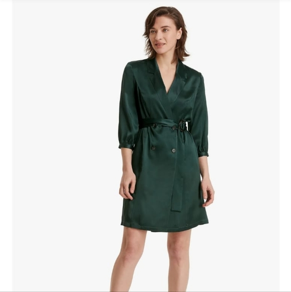 Lilysilk Dresses & Skirts - NWT Lilysilk Lapel Collar Double Breasted Mid Sleeve Dress